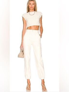 Mother The Wrapper Patch Springy Ankle High-Waist Jeans